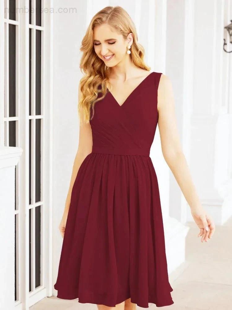 ZapDress Homecoming Dresses Knee Length Skirt V Back 28062 (ZD16943)
