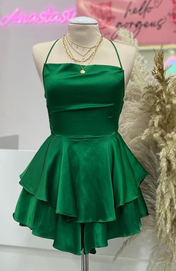 Green Short Homecoming Dress Birthday Party Gown fg6902 - View 2 | VelvetHem