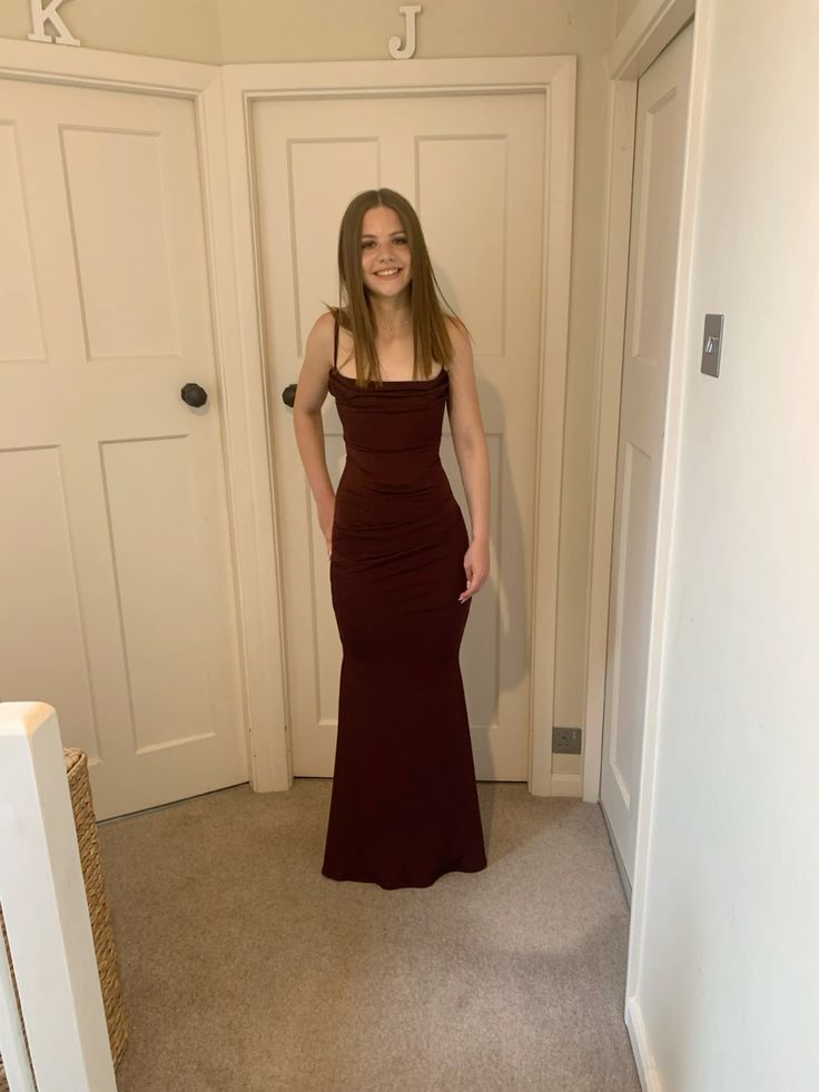 Burgundy Long Prom Dress Formal Graduation Evening Dresses fg6918 - VelvetHem