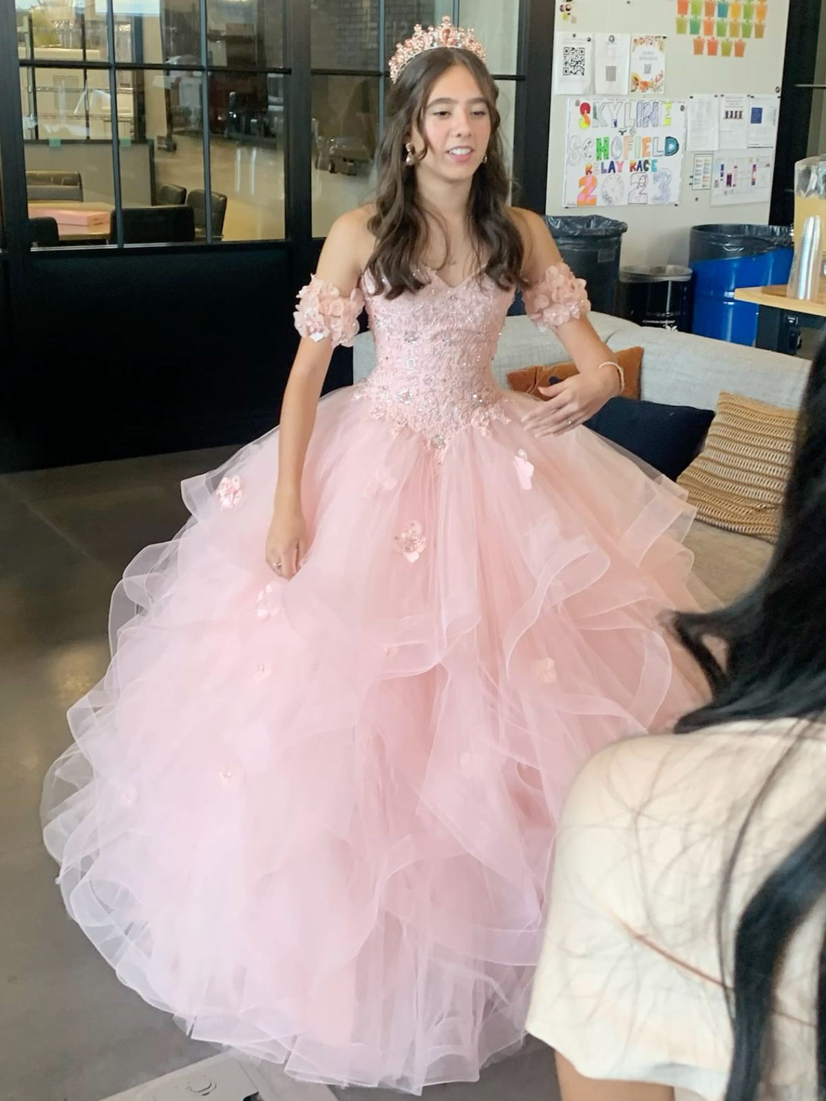 Pink Sweetheart Quinceanera Dress Appliques Ball Gown Sweet 16 Dress fg6851 - VelvetHem
