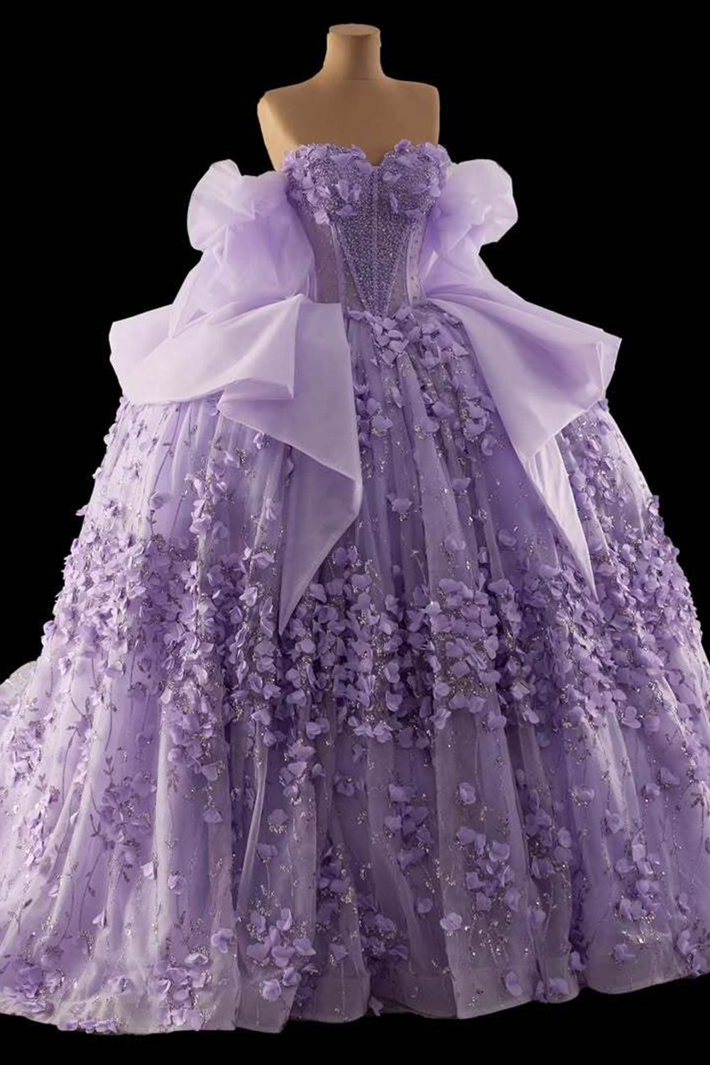 Gorgeous A Line Off the Shoulder Purple Quinceanera Dress with Appliques - VelvetHem