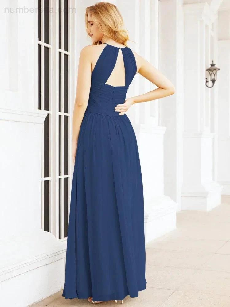 ZapDress Sleeveless Bridesmaid Dresses Long Prom Gown Zipper with Keyhole Back 28056 (ZD17040)