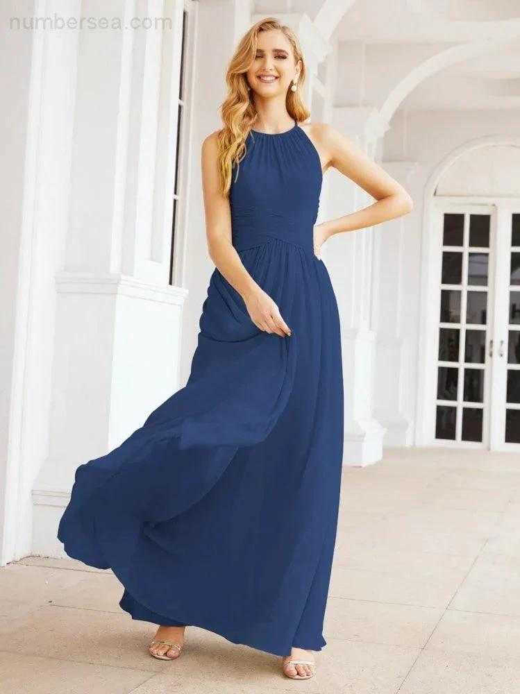 ZapDress Sleeveless Bridesmaid Dresses Long Prom Gown Zipper with Keyhole Back 28056 (ZD17040)