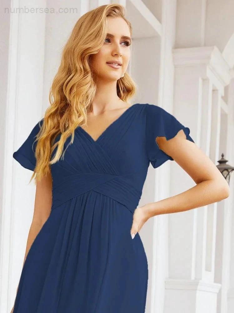 ZapDress Formal Prom Gowns for Mother of The Bride Cap Sleeves Bridesmaid Dress 28047 (ZD16958)
