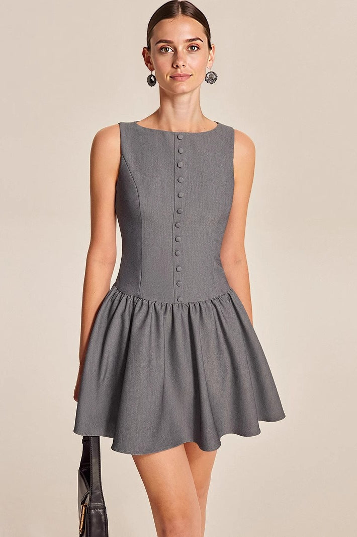Elegant Ruffle A Line Work Dress - VelvetHem