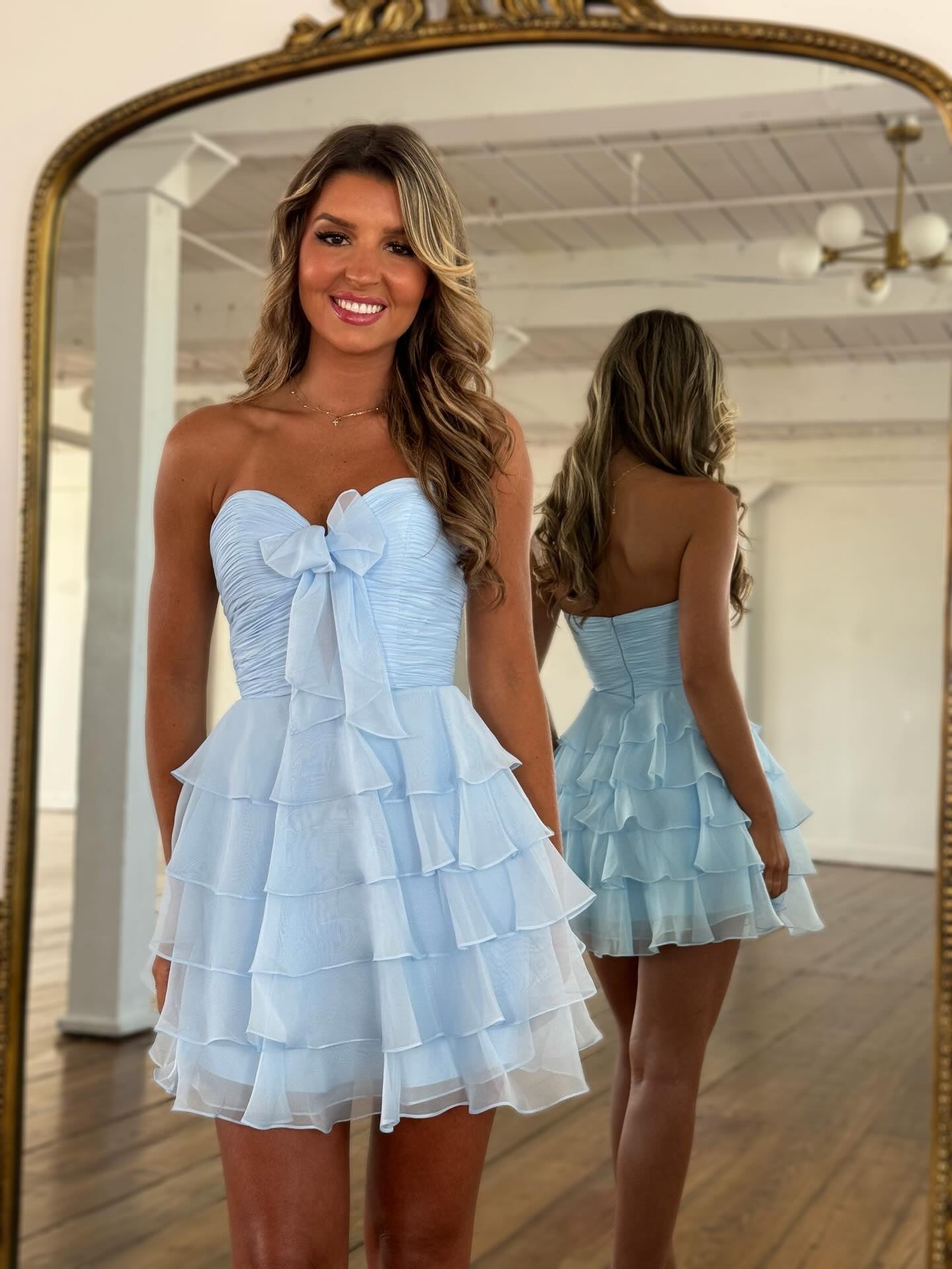 Cute A Line Sweetheart Pink Short Homecoming Dress with Ruffles