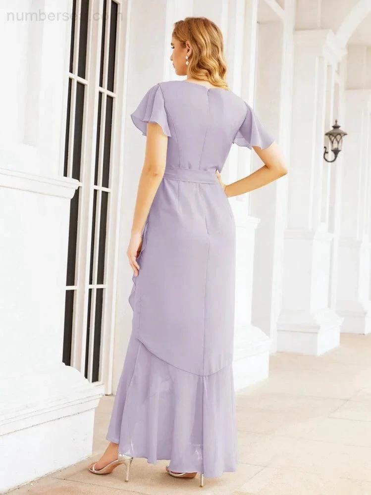 ZapDress Ruffled Bridesmaid Dresses Mermaid Formal Violin Evening Party Prom Gowns 28042 (ZD16997)