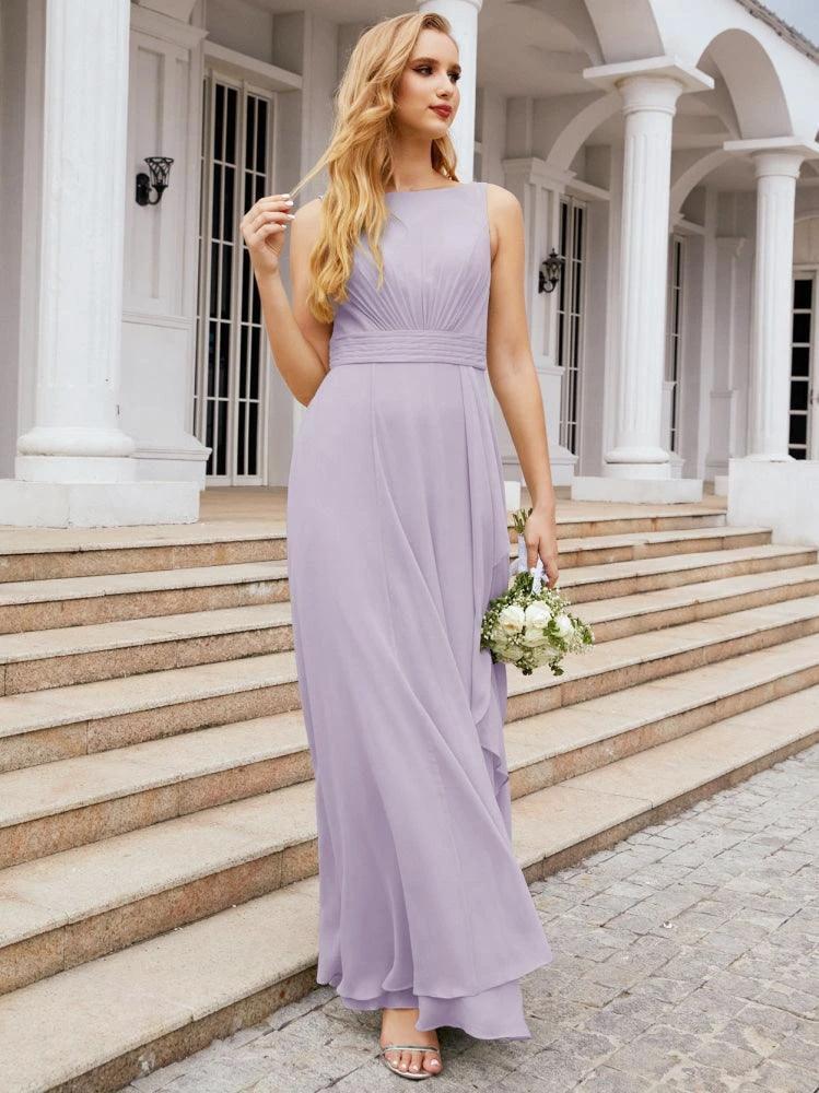 Numbersea Bridesmaid Dresses for Wedding Ruffles Long Formal Prom Gowns 28039 by numbersea