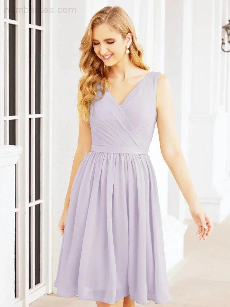 ZapDress Homecoming Dresses Knee Length Skirt V Back 28062 (ZD16943)