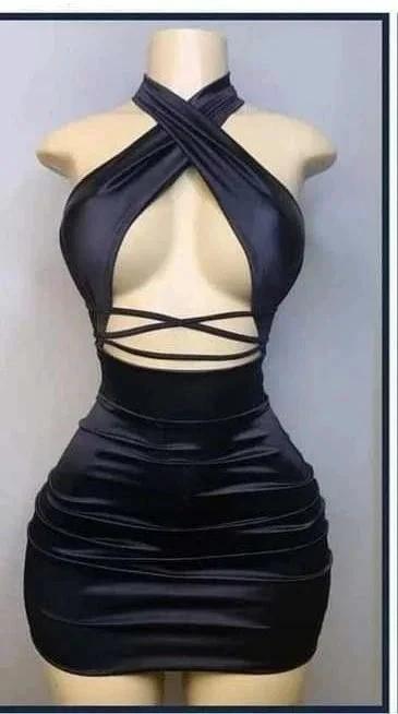 Black Outfit Dress Sexy Tight Dress Mini Homecoming Dress Y726 by simplepromdress