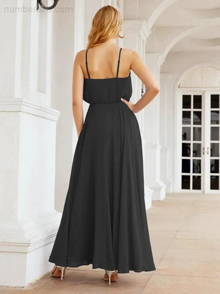 ZapDress Halter Long Bridesmaid Dresses Formal A line Juniors Dress 28029 (ZD17029)