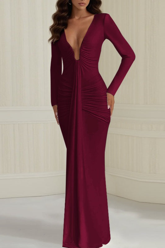U-Neck Bodycon Party Dress - View 3 | VelvetHem