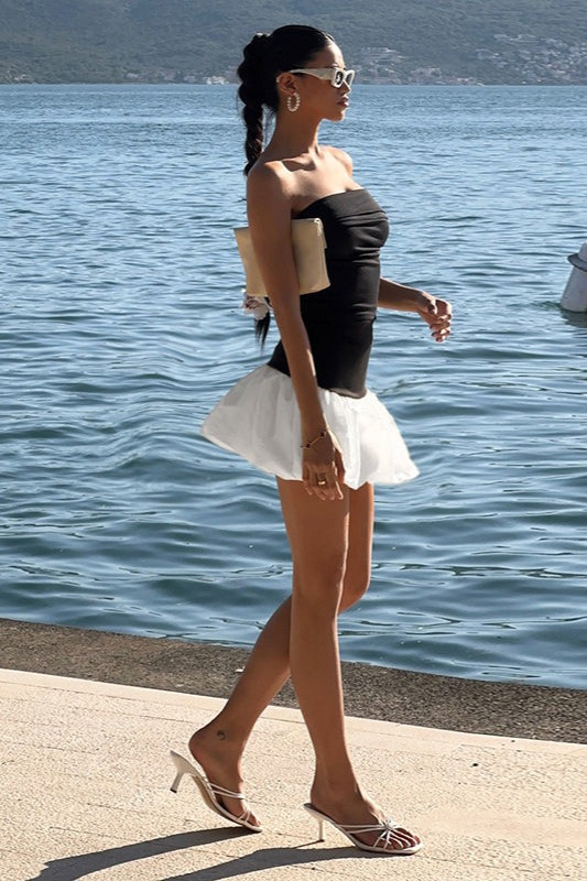 Strapless Peplum Party Dress - View 5 | VelvetHem