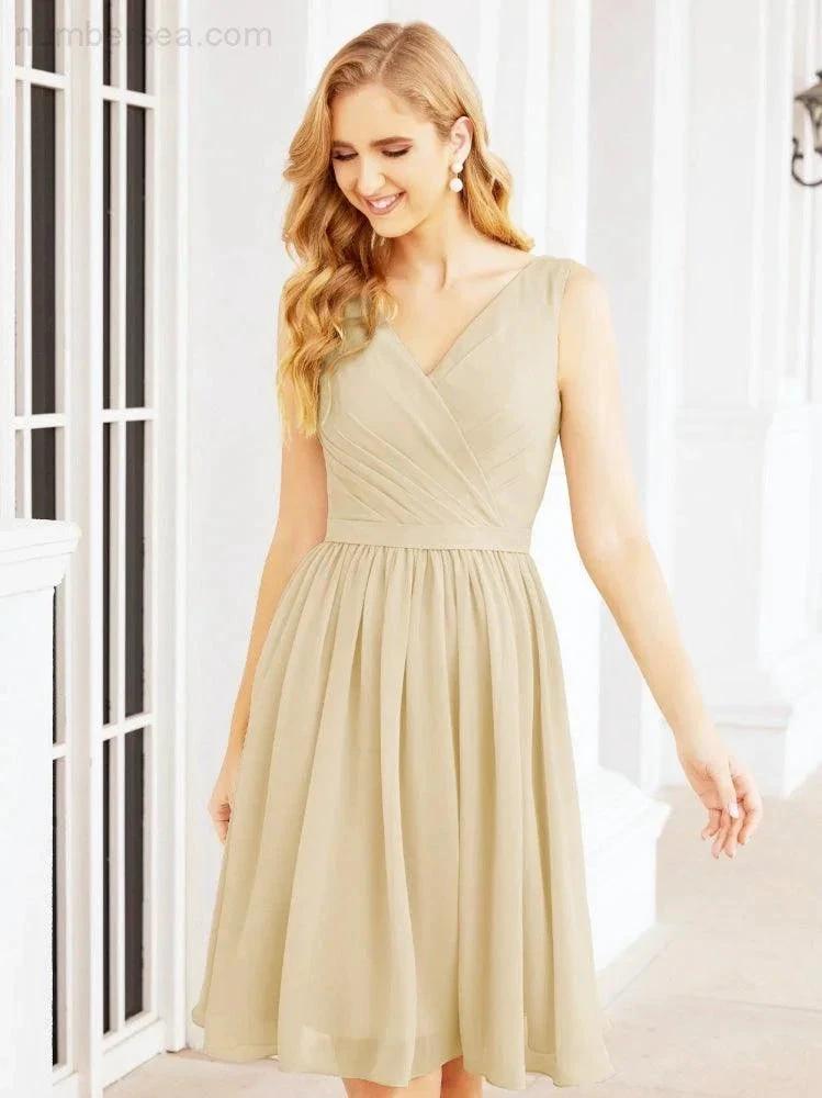 ZapDress Homecoming Dresses Knee Length Skirt V Back 28062 (ZD16943)