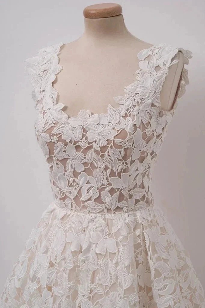 Chic A-line Short Lace Homecoming Dresses (ZD11524)