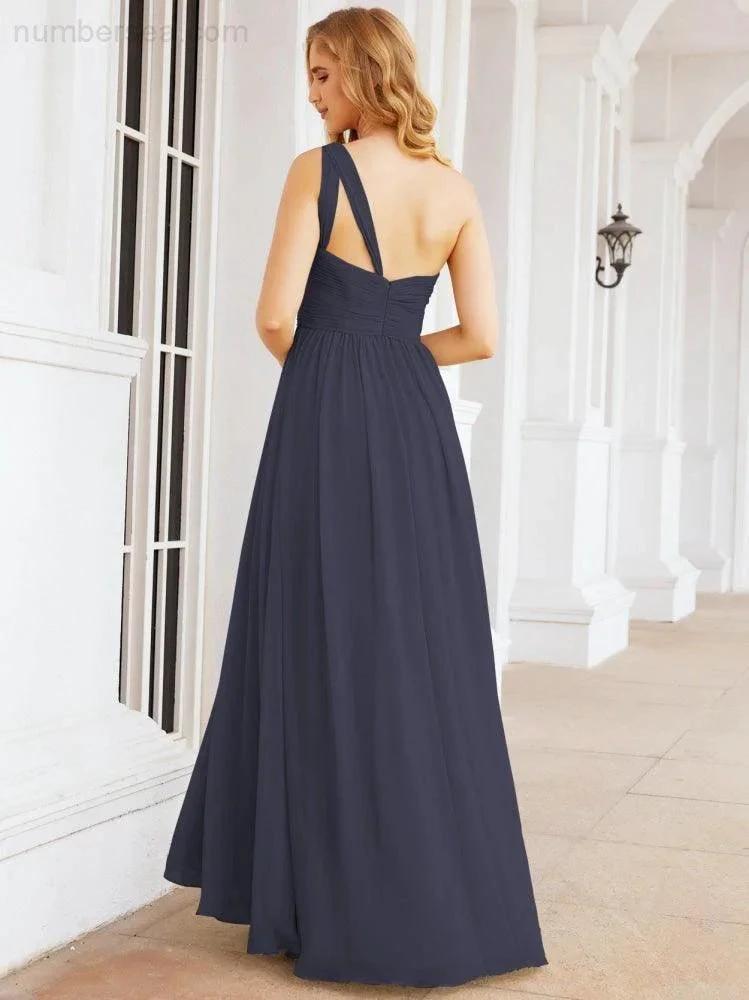 ZapDress One Shoulder Bridesmaid Dresses Long Maxi Formal Evening Party Prom Gowns 28061 (ZD17044)