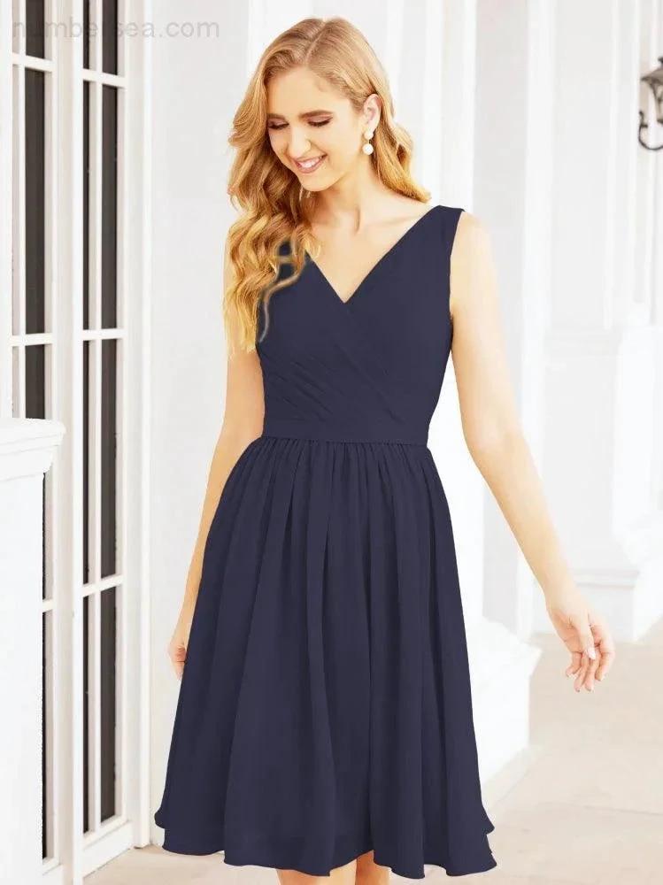 ZapDress Homecoming Dresses Knee Length Skirt V Back 28062 (ZD16943)