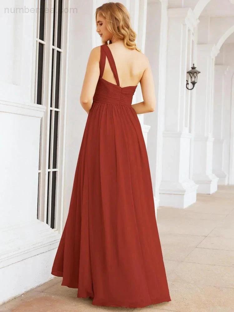ZapDress One Shoulder Bridesmaid Dresses Long Maxi Formal Evening Party Prom Gowns 28061 (ZD17044)