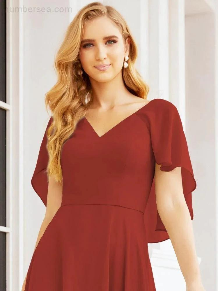 ZapDress Bridesmaid Dresses for Wedding Formal Evening Party Prom Gown with Cape 28050 (ZD17057)
