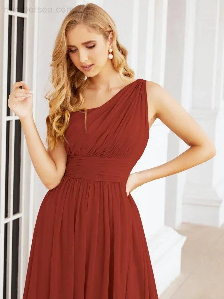 ZapDress One Shoulder Bridesmaid Dresses Long Maxi Formal Evening Party Prom Gowns 28061 (ZD17044)