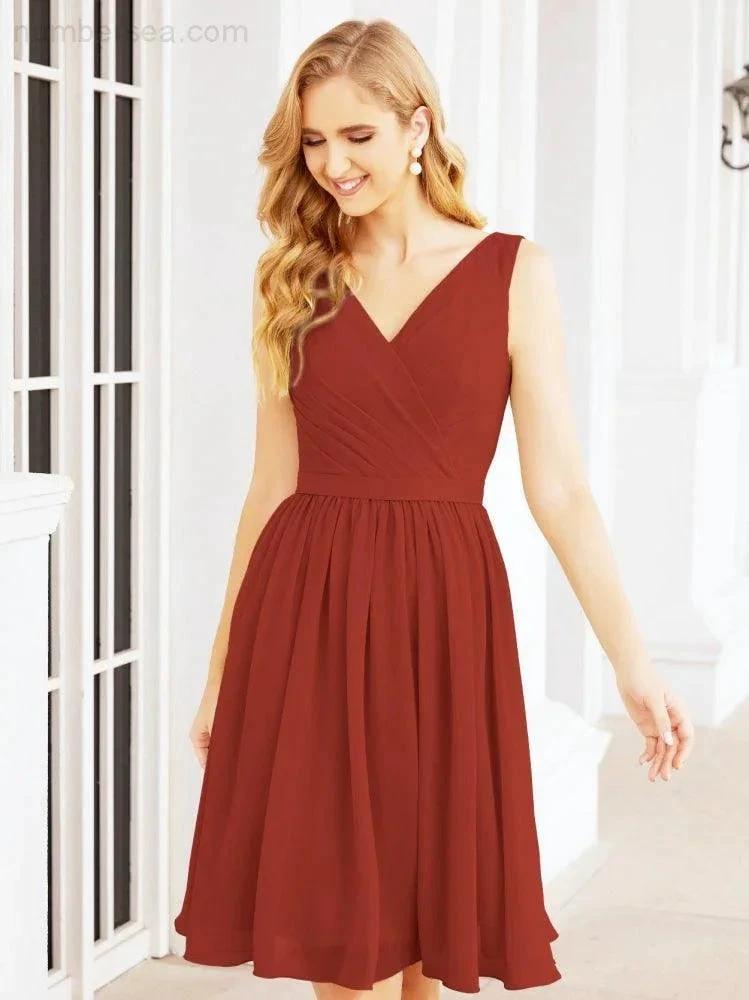 ZapDress Homecoming Dresses Knee Length Skirt V Back 28062 (ZD16943)