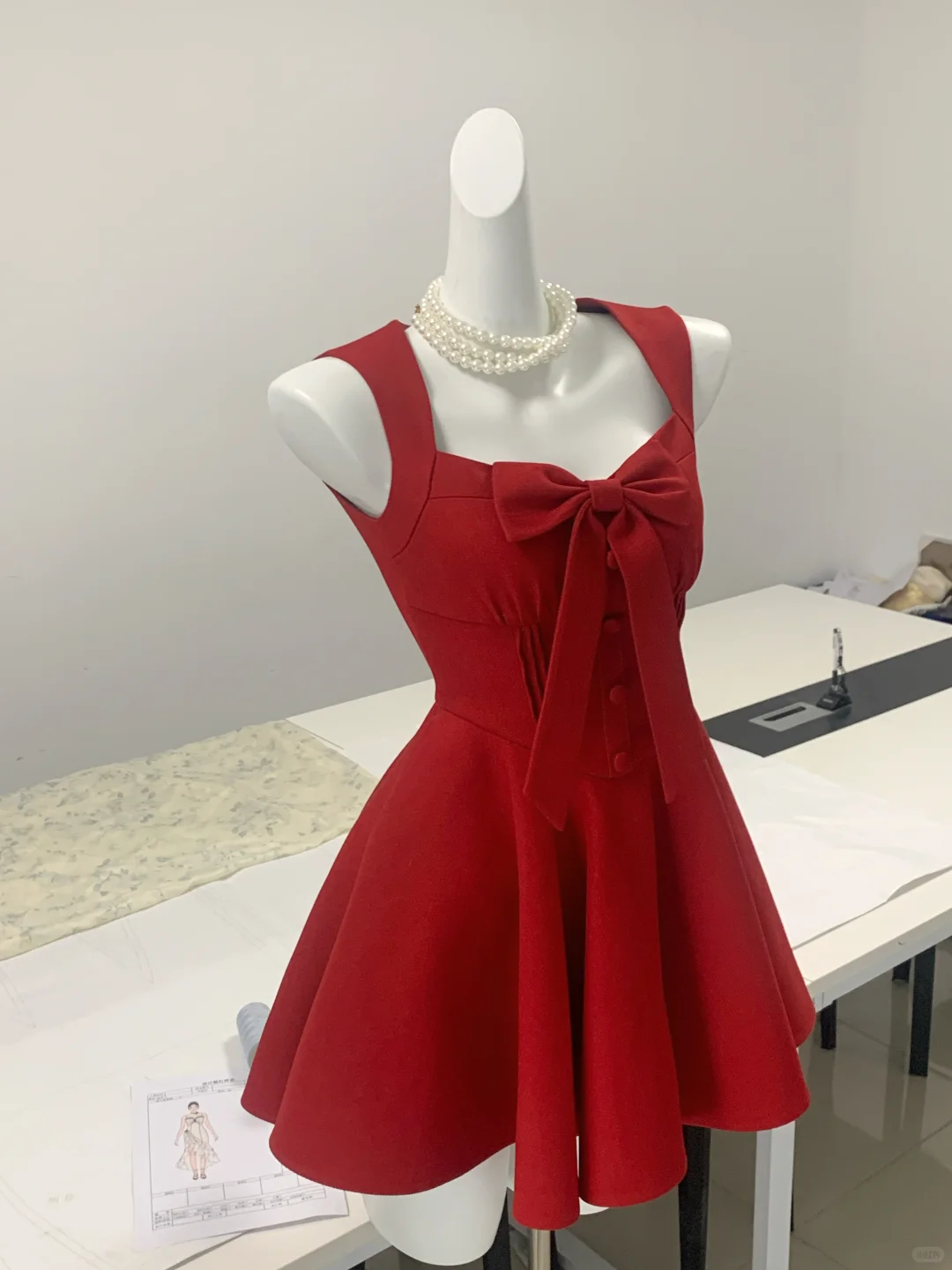 Vintage Red Satin A Line Short Birthday Outfits 7th Grade Homecoming Dress - VelvetHem