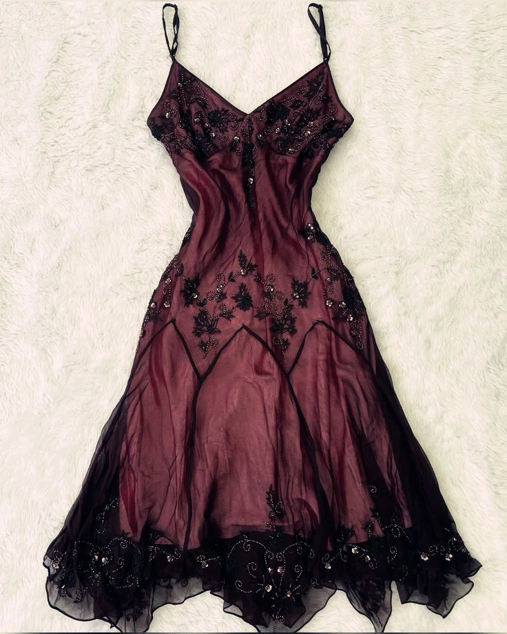 Vintage Straps Beaded A Line Prom Dress Birthday Evening Dress - View 2 | VelvetHem