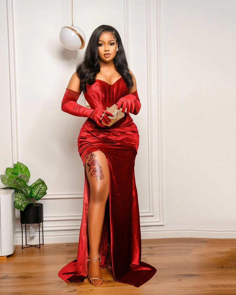 Floor length prom dress,African prom dress - VelvetHem