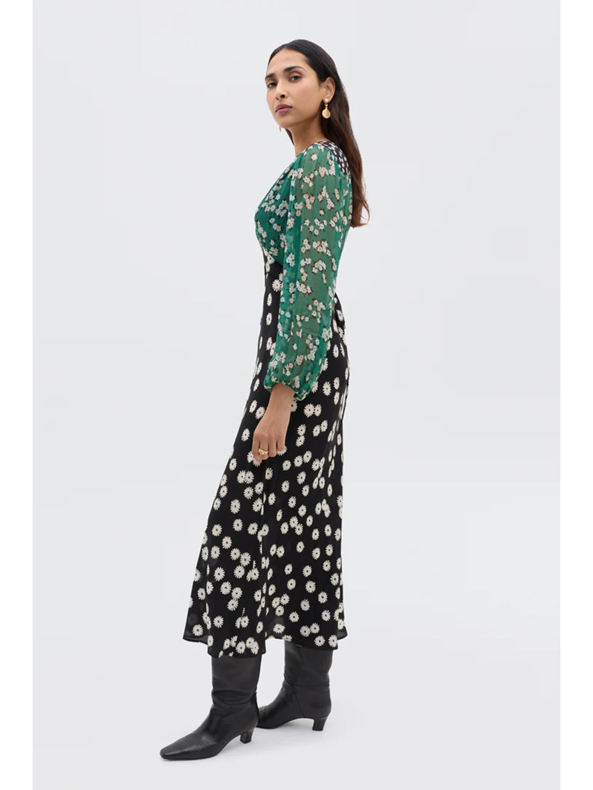 Bohemian Dreamy Floral Print Midi Dress
