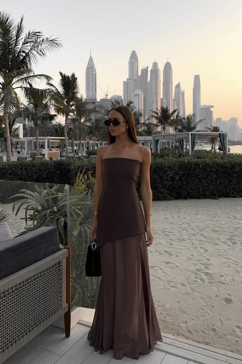 Elegant Strapless Sleeveless Maxi Dress - View 5 | VelvetHem