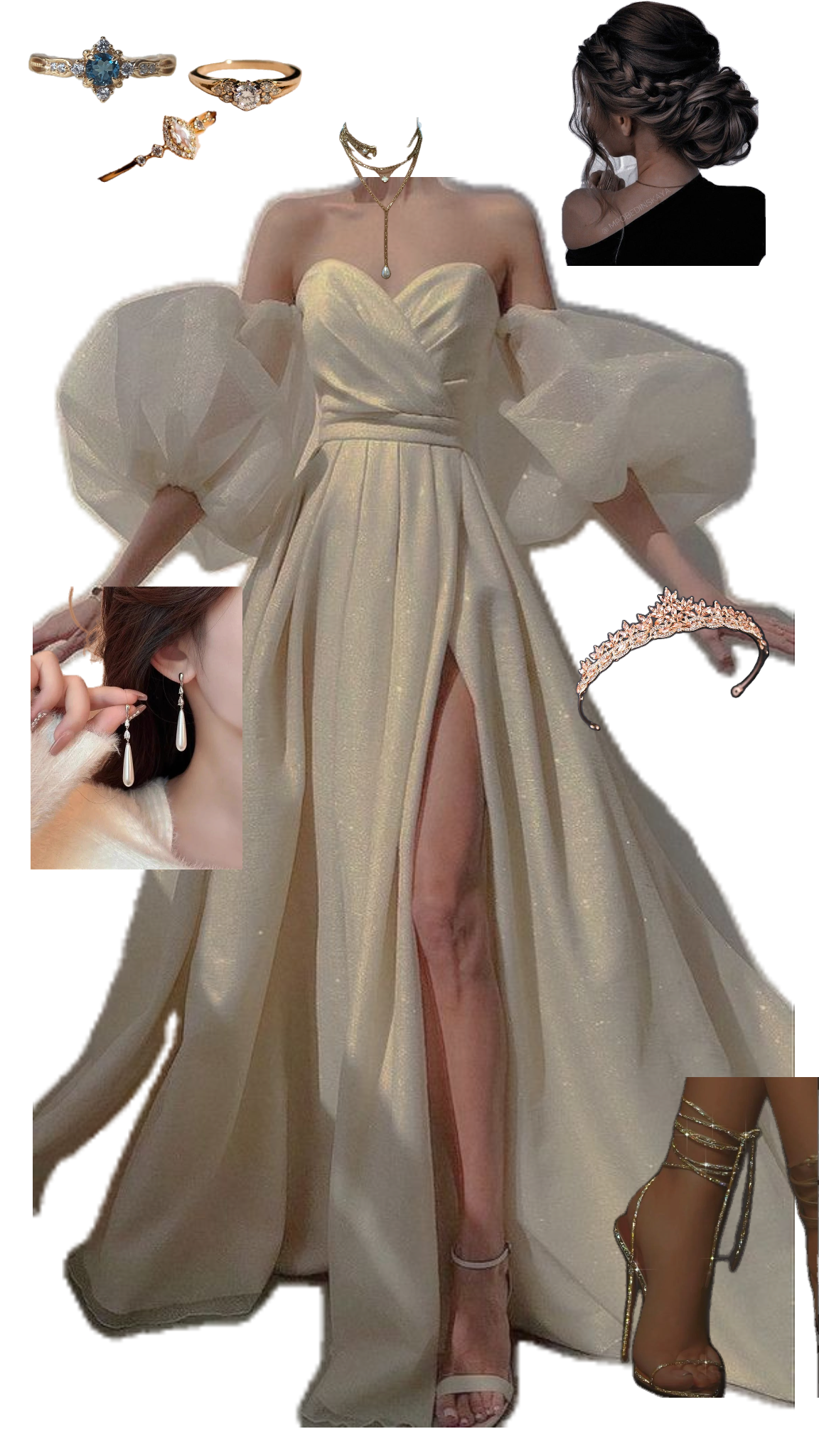 Vintage Tulle shinny Prom Evening Dress - View 2 | VelvetHem