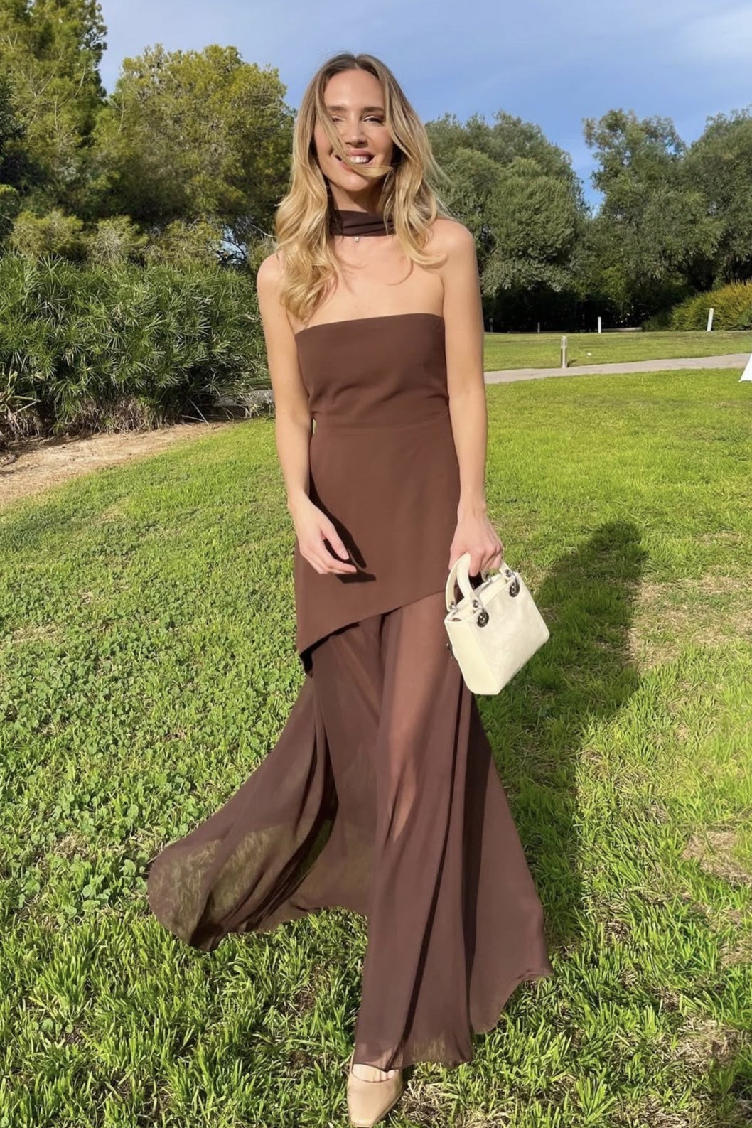 Elegant Strapless Sleeveless Maxi Dress - View 4 | VelvetHem
