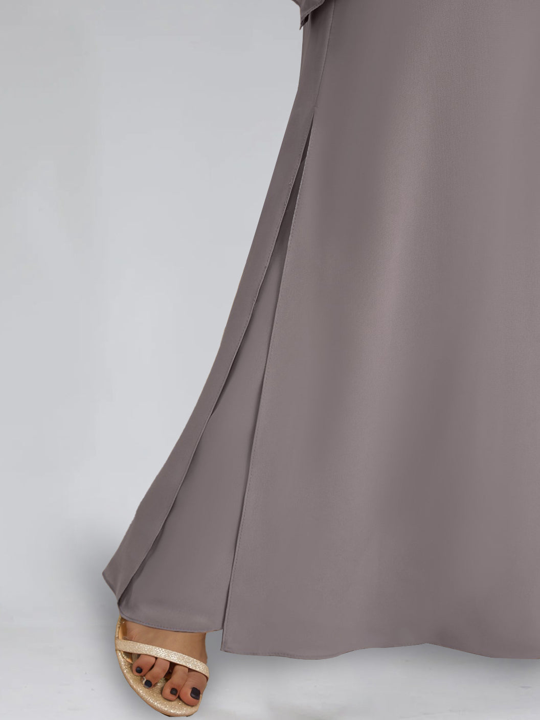 2 Piece Scoop Neck Chiffon Gown with 3/4 Sleeves and Beading for Plus Size Mothers of the Bride
