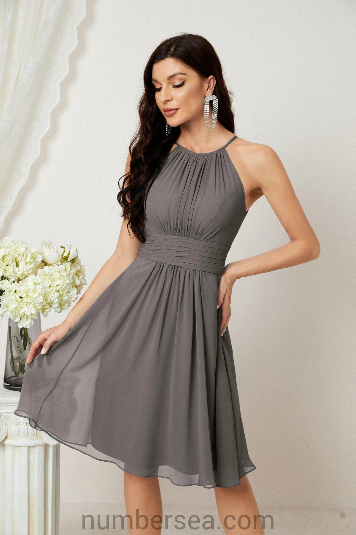 Halter Homecoming Dresses Formal Evening Party Cocktail Dress 28011 Clearance sale (ZD16954)