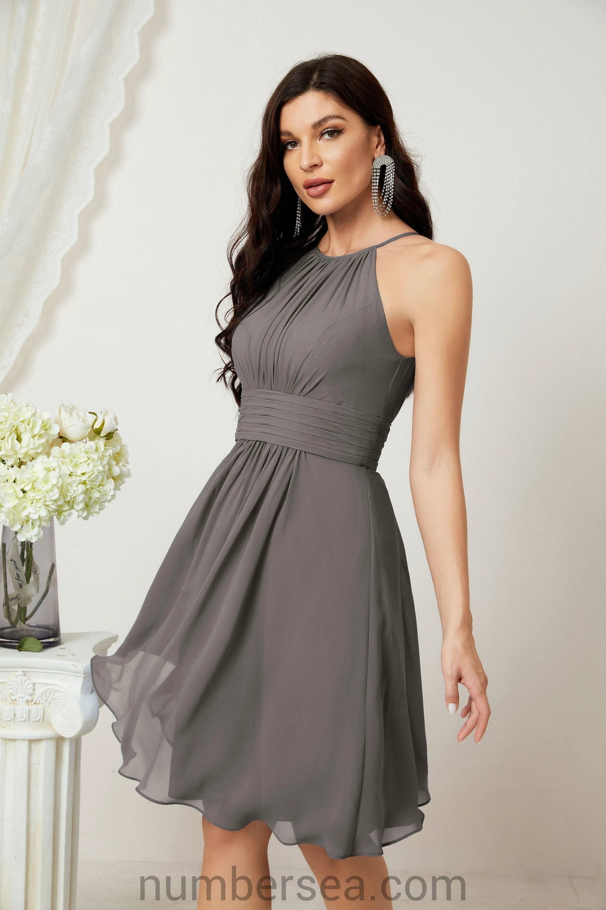 Halter Homecoming Dresses Formal Evening Party Cocktail Dress 28011 Clearance sale (ZD16954)