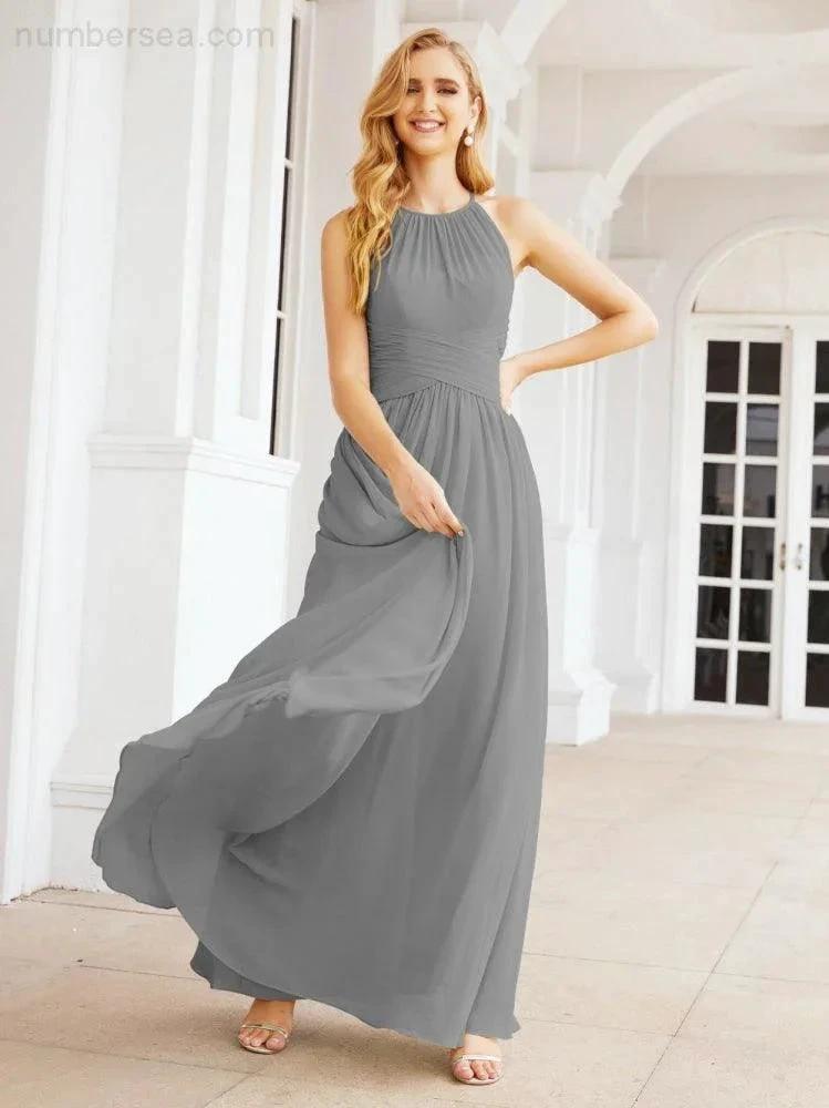 ZapDress Sleeveless Bridesmaid Dresses Long Prom Gown Zipper with Keyhole Back 28056 (ZD17040)
