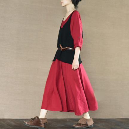 red linen sundress oversize cotton maxi dress linen summer dresses