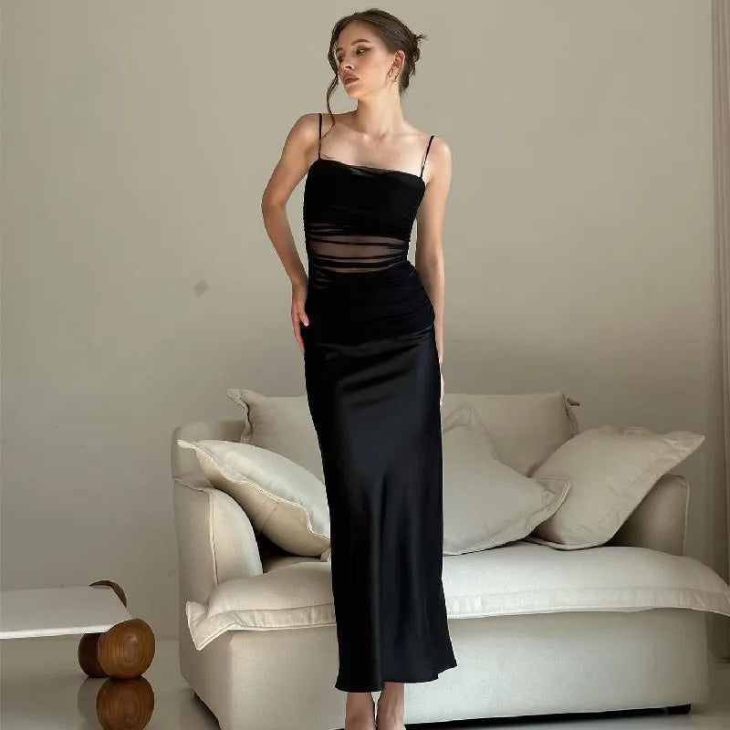 Gauze Slit High Waist Midi Dress - VelvetHem