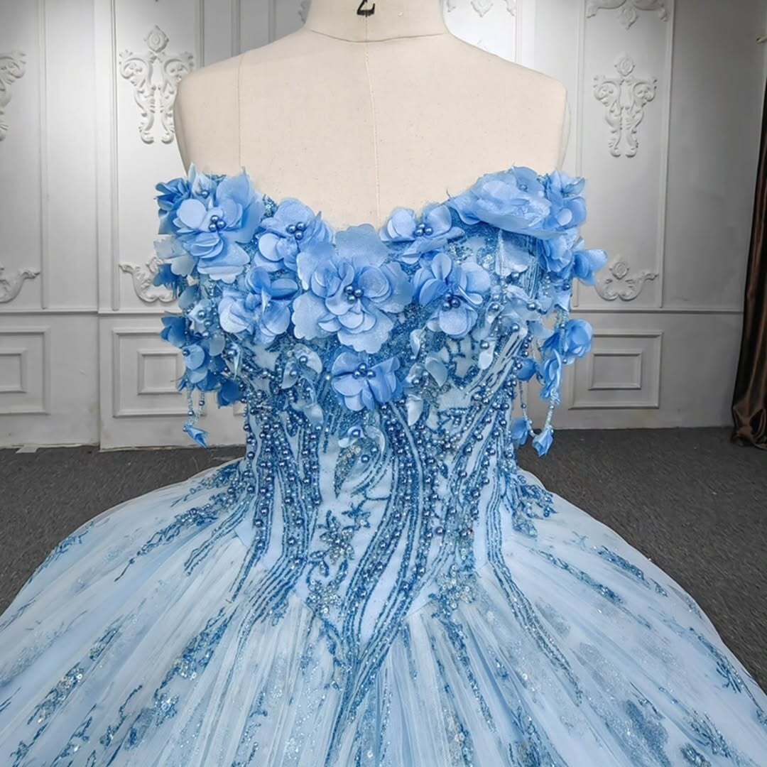 Gorgeous A Line Sweetheart Blue Quinceanera Dress with Appliques Beading