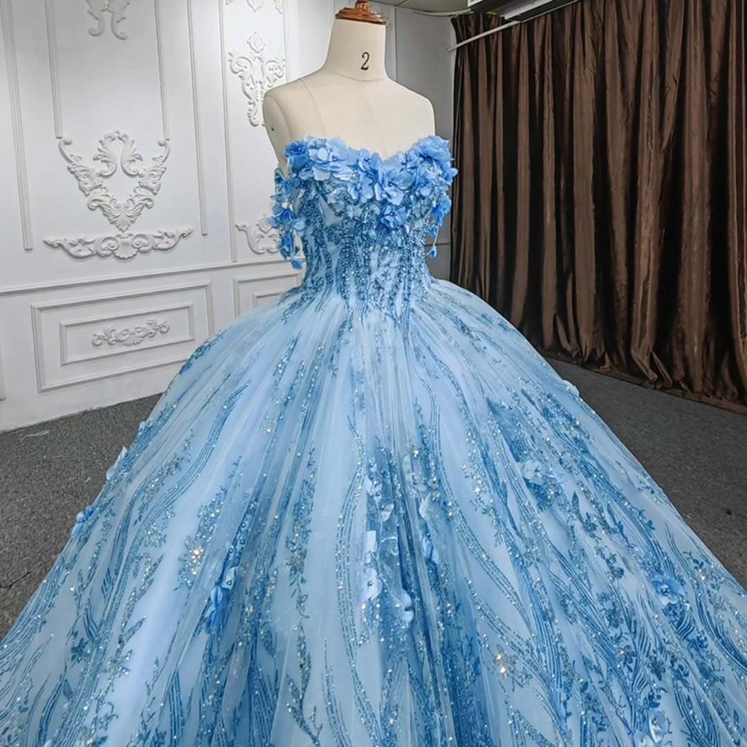 Gorgeous A Line Sweetheart Blue Quinceanera Dress with Appliques Beading
