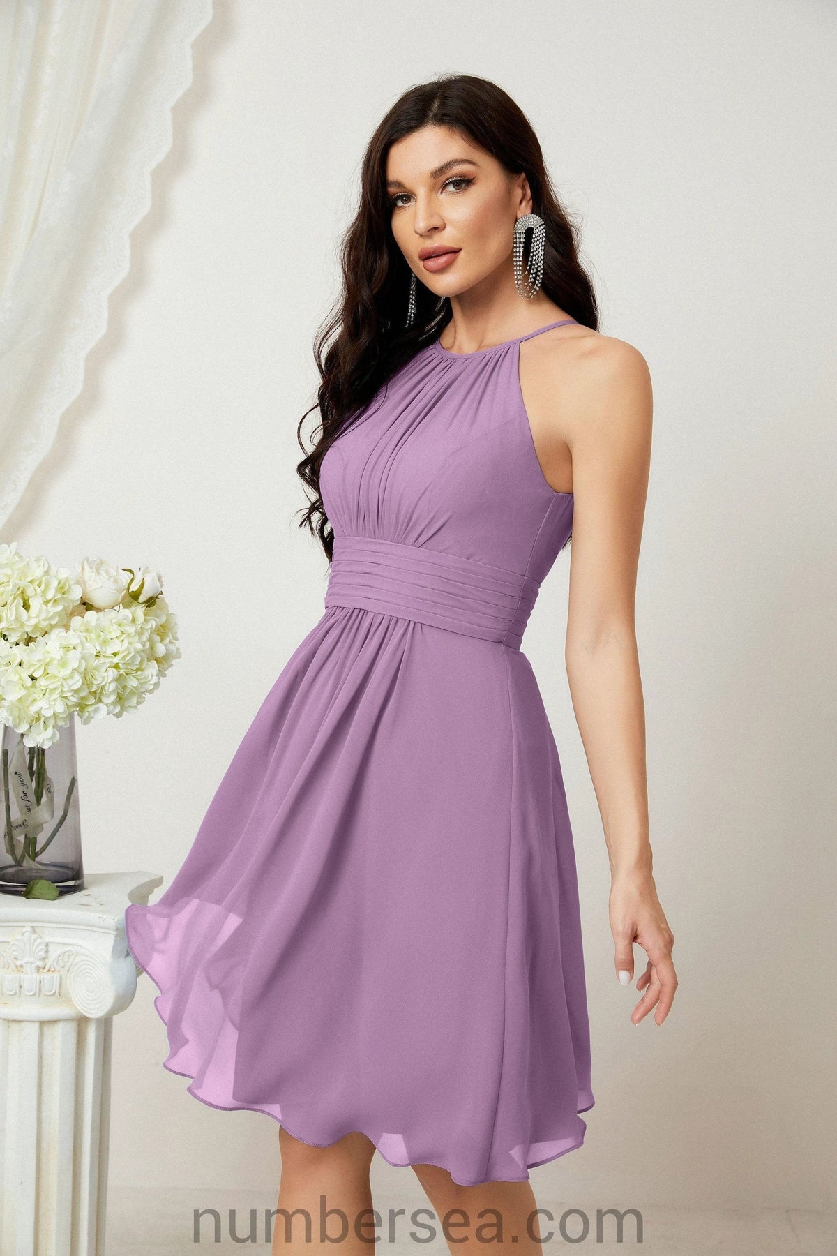 Halter Homecoming Dresses Formal Evening Party Cocktail Dress 28011 Clearance sale (ZD16954)