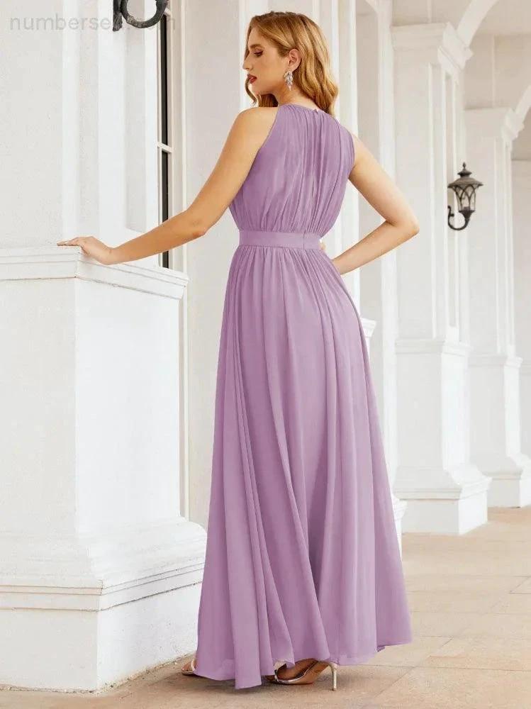ZapDress Halter Bridesmaid Dress Empire Waist Formal Evening Prom Gown for Mother of The Bride 28030 (ZD17026)