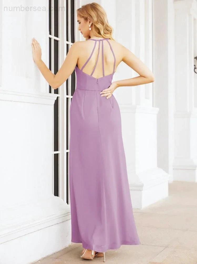 ZapDress Spaghetti Strap Bridesmaid Dresses V-Neck Long A-Line Formal Prom Gowns 28063 (ZD17045)