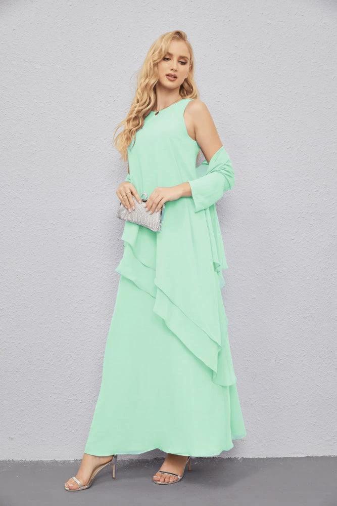 Mother of Bride Dresses with Open Front Lightweight Cardigan Formal Prom Gown 28081 by numbersea