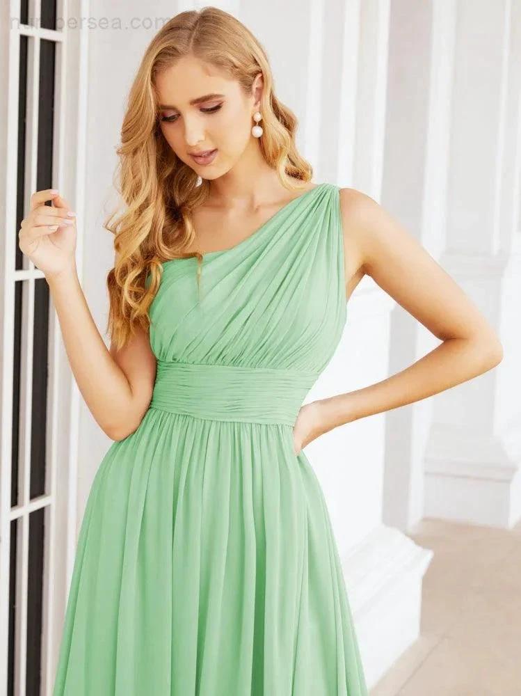 ZapDress One Shoulder Bridesmaid Dresses Long Maxi Formal Evening Party Prom Gowns 28061 (ZD17044)