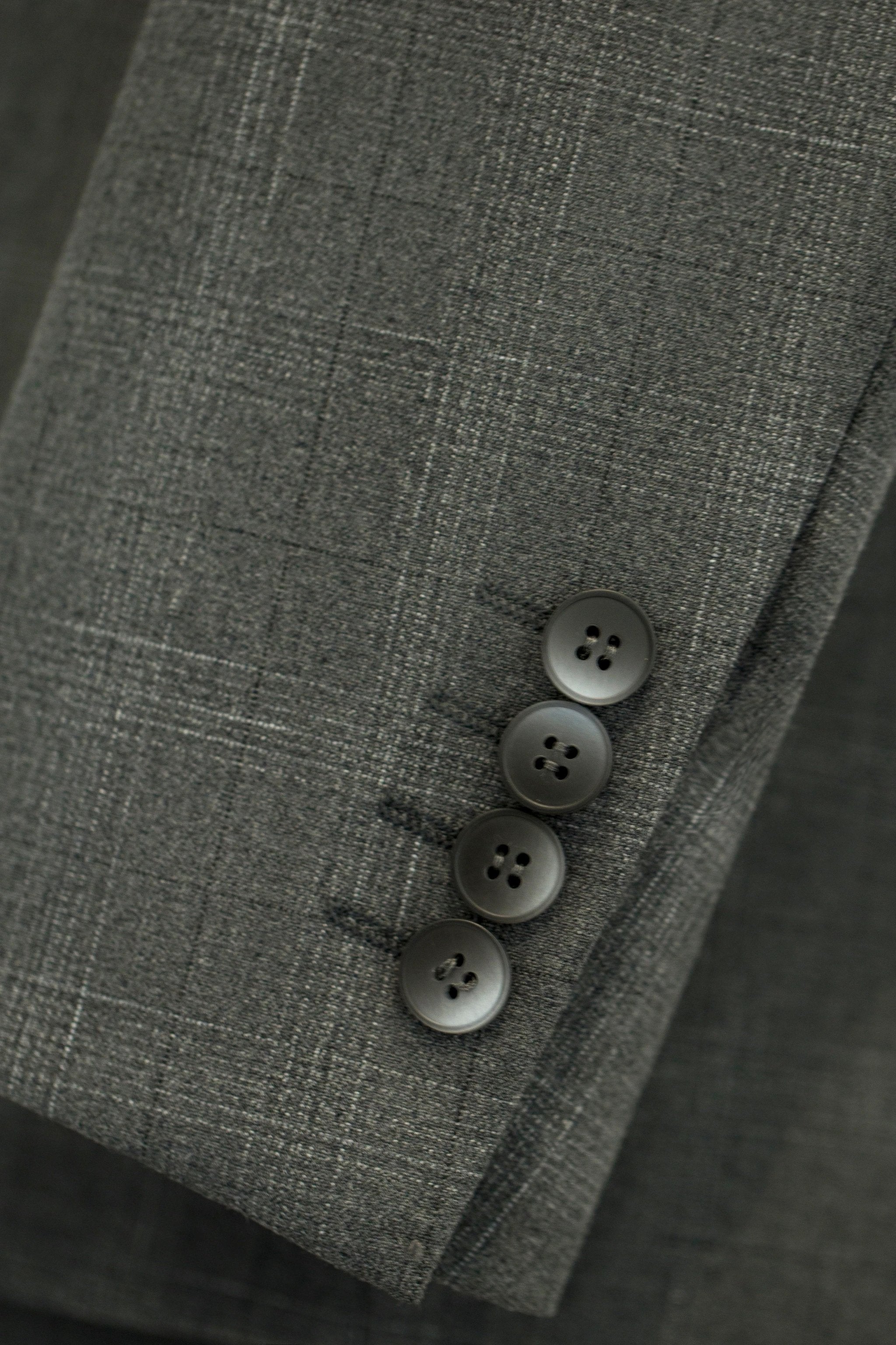 Solid Grey Three Piece Wool Suit For Groom And Business (ZD17098)