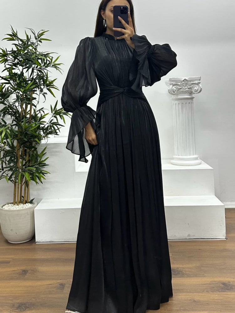 French Inspired Waist Maxi Dress