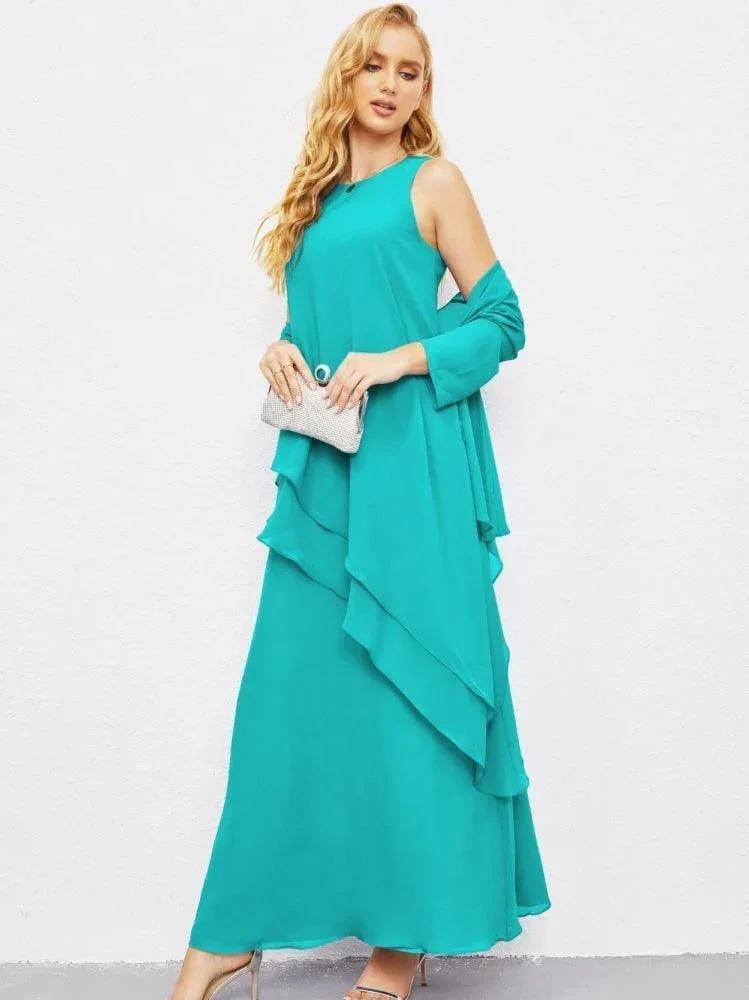 Mother of Bride Dresses with Open Front Lightweight Cardigan Formal Prom Gown 28081 by numbersea