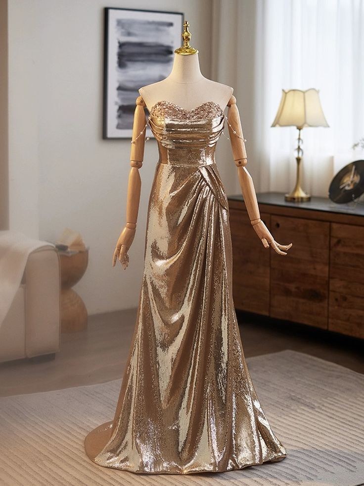 Gorgeous Sequins Mermaid Evening Dress Formal Prom Party Gown - VelvetHem
