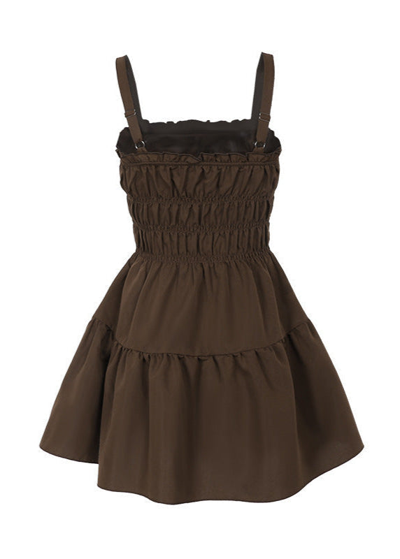 Savannah Smocked TieRed Mini Dress